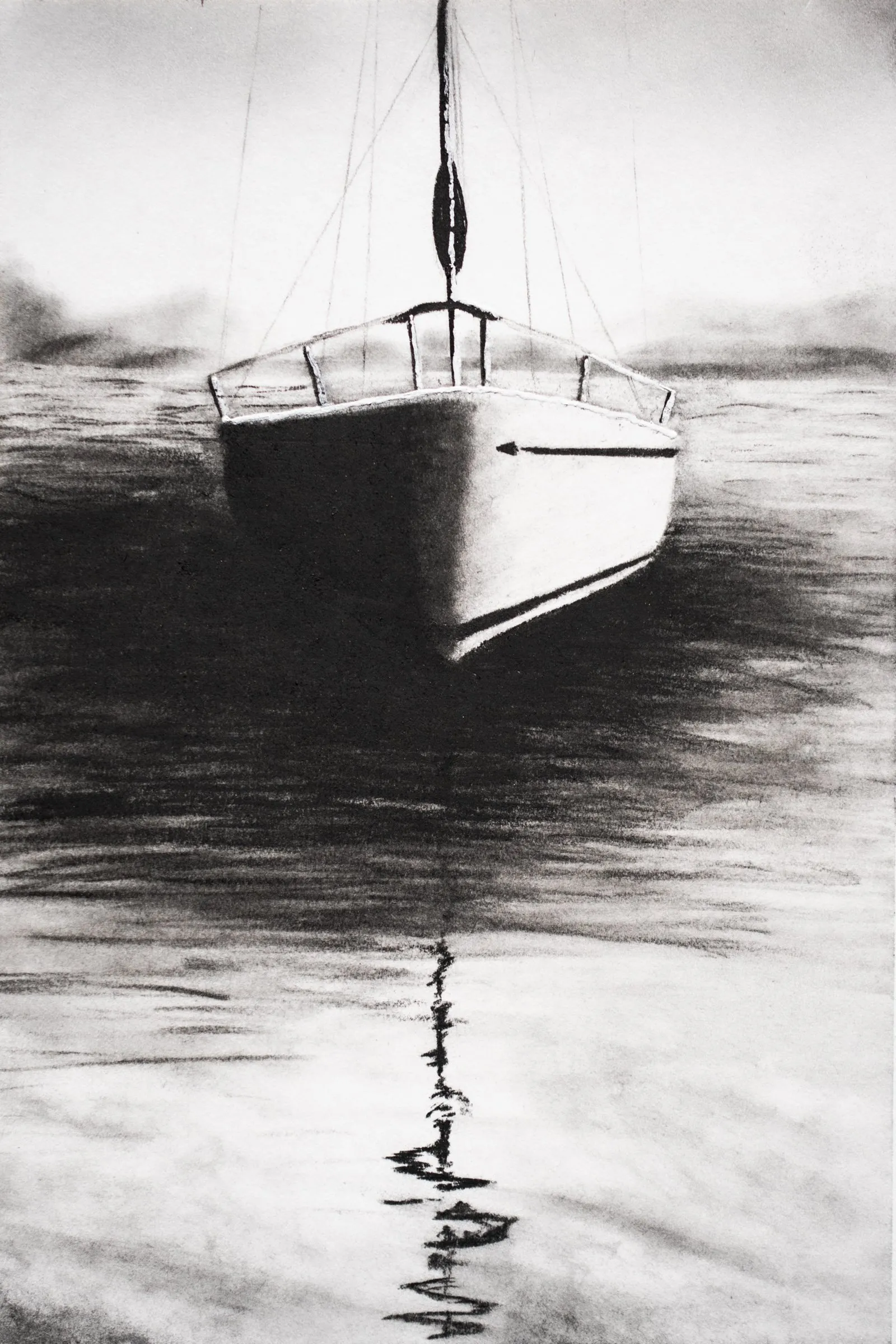 Neva, charcoal drawing by Simone Liberty