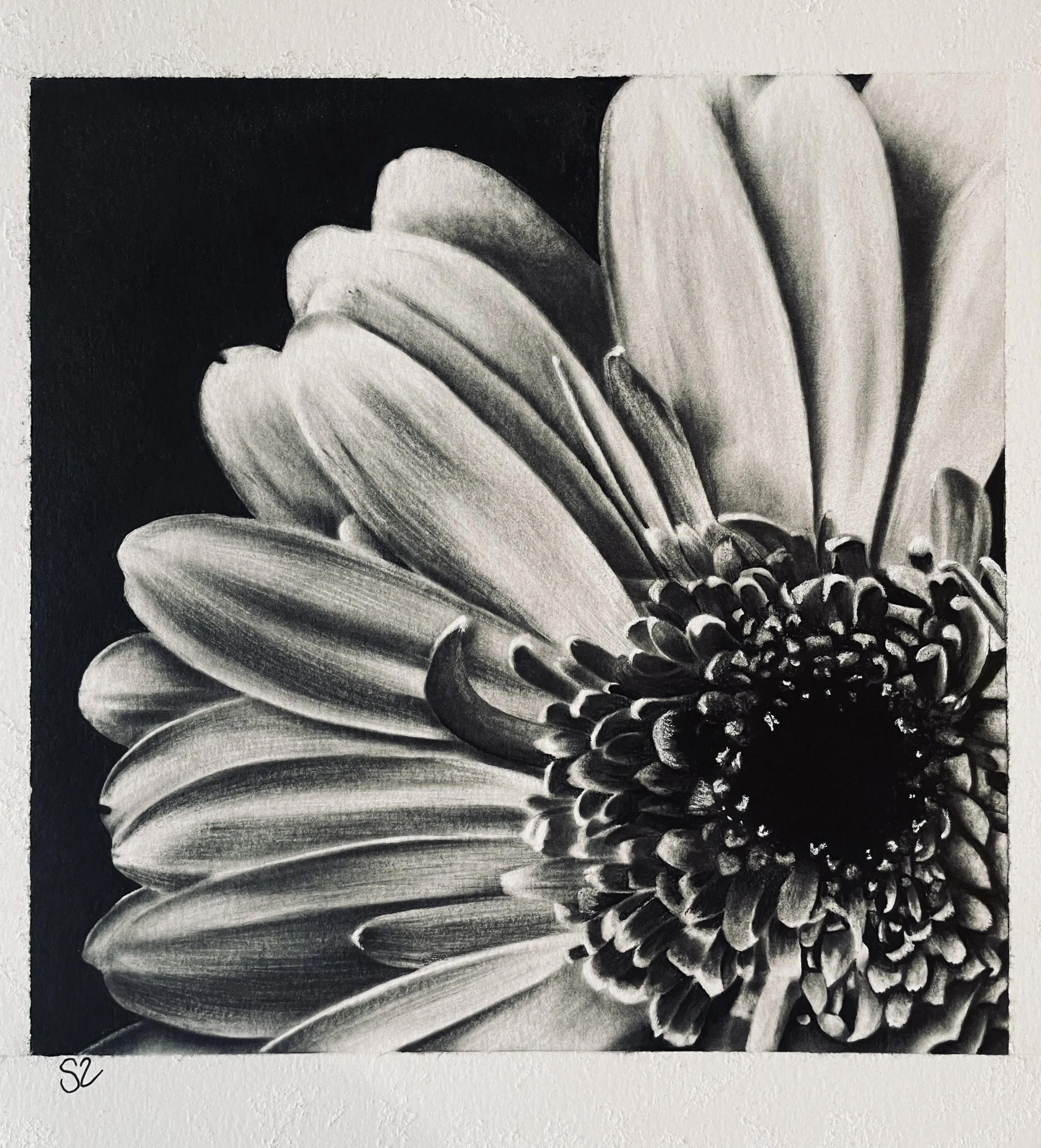 With Love, charcoal drawing by Simone Liberty